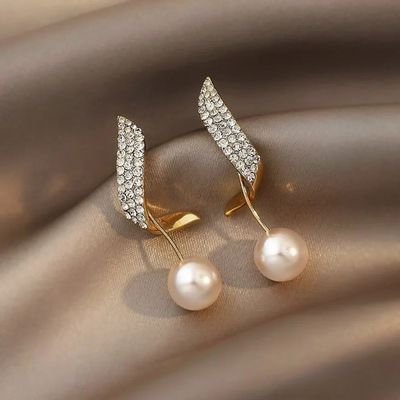 Boucles d'Oreilles en Or avec Perle