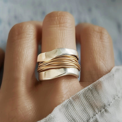 Bague en Argent et Fils d'Or