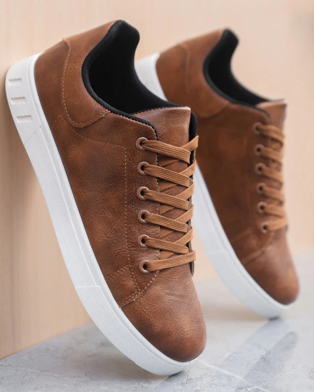 Baskets en Cuir Classiques Corrado
