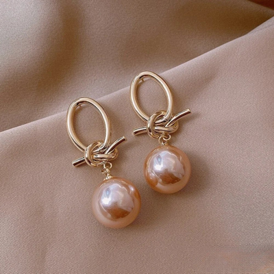 Boucles d'oreilles en or avec perle