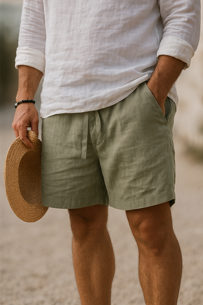 LUCIANO | PANTALONS EN COTON-LIN