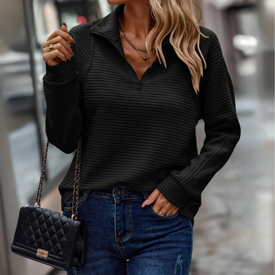 Suzanne - Pull Détail Demi-Zip