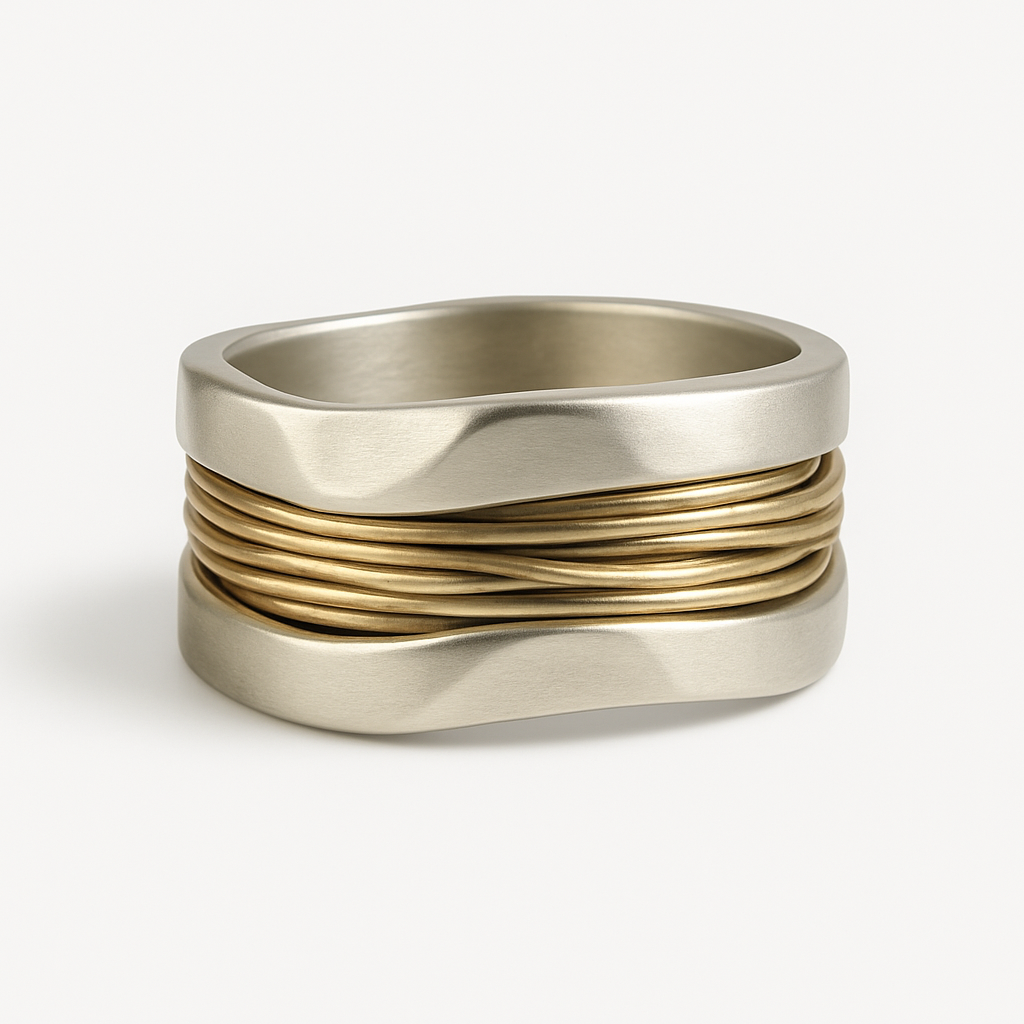 Bague en Argent et Fils d'Or