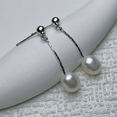 Boucles d'oreilles en perles d'eau douce françaises