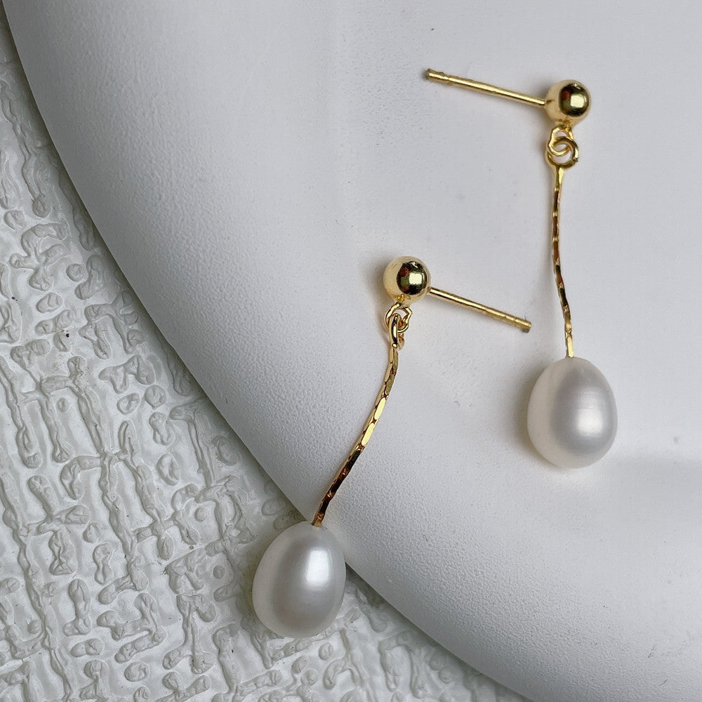 Boucles d'oreilles en perles d'eau douce françaises