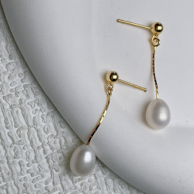 Boucles d'oreilles en perles d'eau douce françaises
