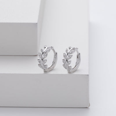 Boucles d'oreilles en argent avec zirconia 5A élégantes