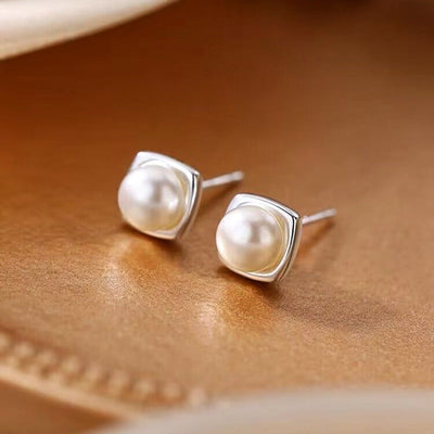 Boucles d'oreilles de style tendance avec perles d'eau douce