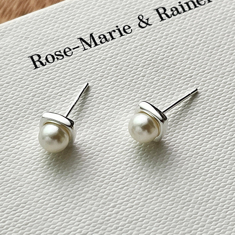 Boucles d'oreilles de style tendance avec perles d'eau douce
