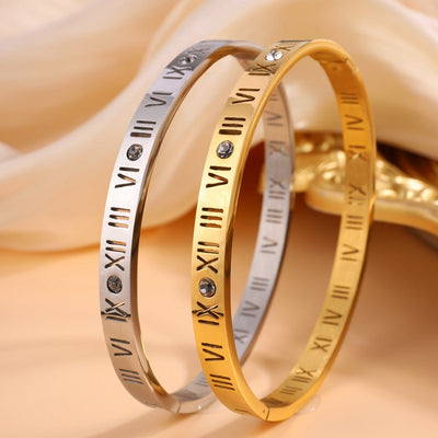 Bracelet en Titane avec Chiffres Romains