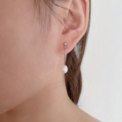 Boucles d'oreilles en perles d'eau douce françaises