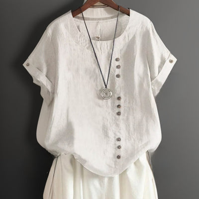 Isla - T-Shirt Chic Avec Boutons