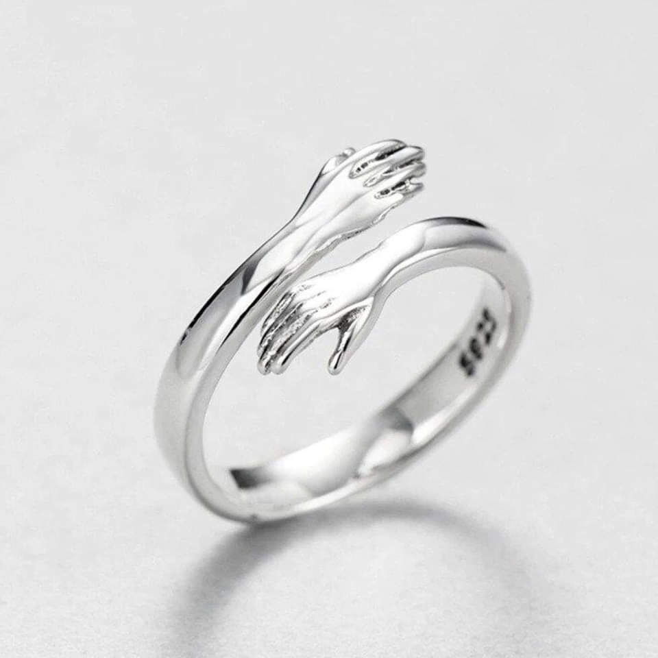 Bague câline en argent ajustable
